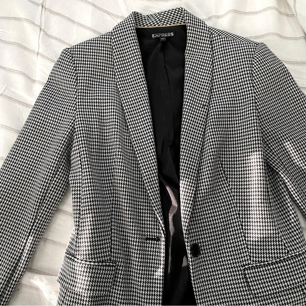 Fall plaid blazer from Express